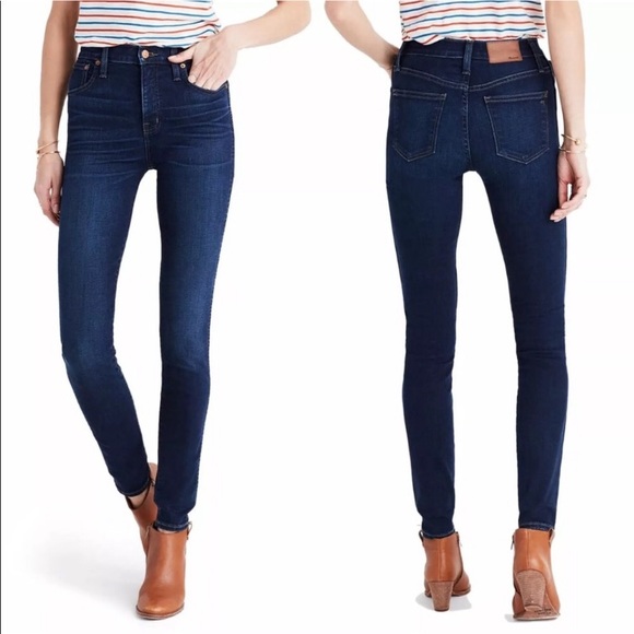 Madewell Denim - Madewell 10” High-Rise Skinny Jean Hayes Dark Blue